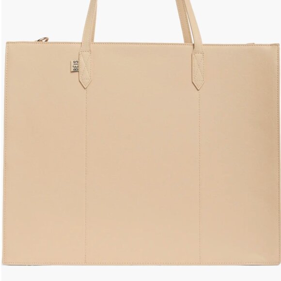 NWT Beis Large Work Tote in Beige - Picture 1 of 8